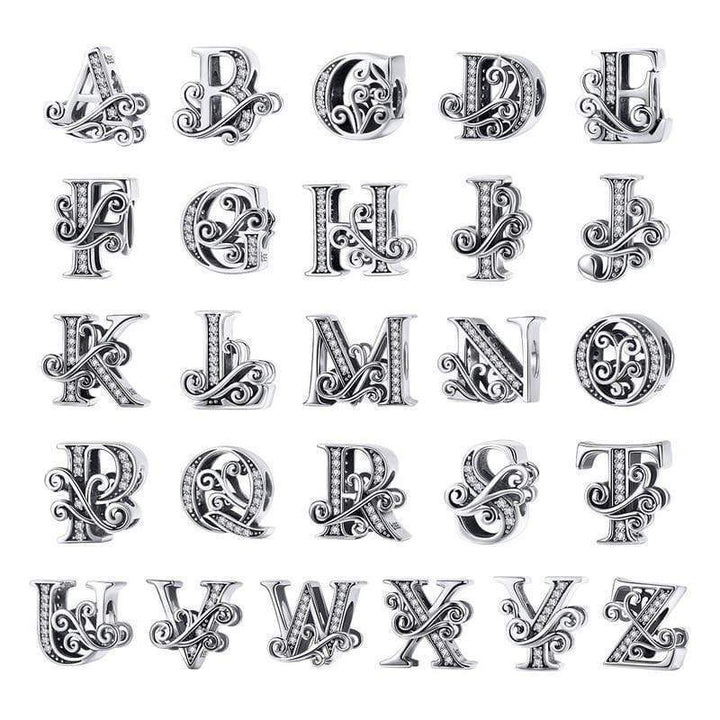 Alphabet Charms Charms & Pendants Unique Leather Bracelets   