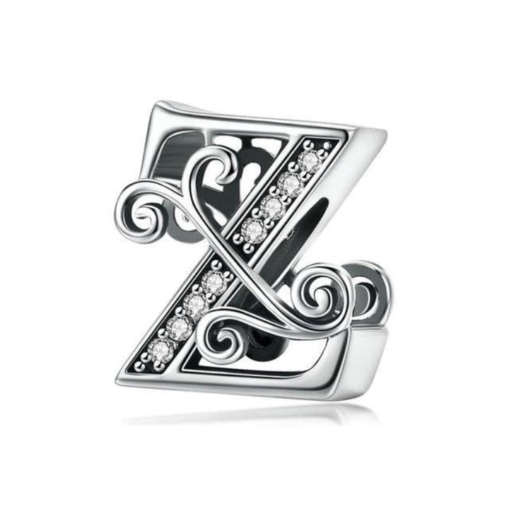 Alphabet Charms Charms & Pendants Unique Leather Bracelets Z Silver 