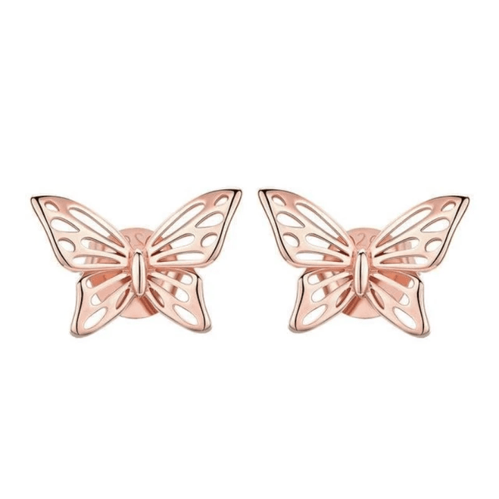 Flying Butterfly Stud Earrings Stud Unique Leather Bracelets Rose Gold  