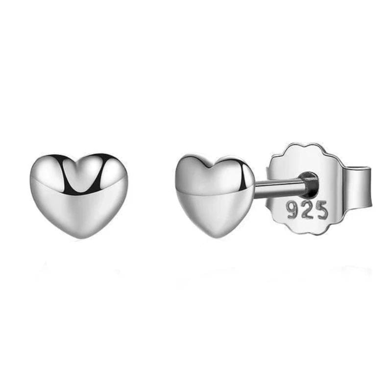 Classic Heart Stud Earrings Stud Unique Leather Bracelets Silver  