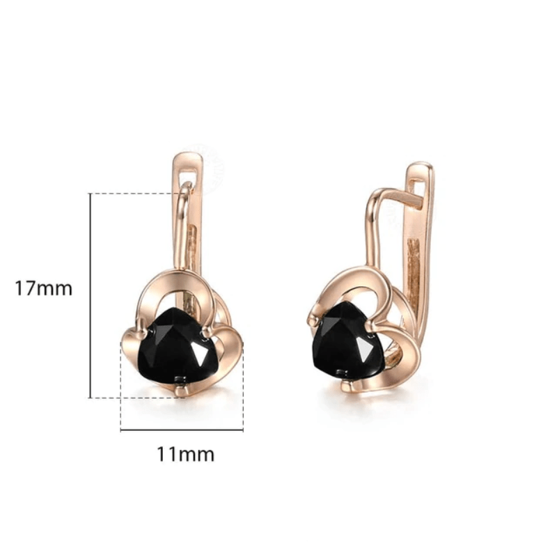 Rose Gold Cubic Zirconia Earrings Drop Unique Leather Bracelets Black  