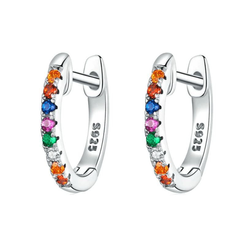 Cubic Zirconia Hoop Earrings Hoop Unique Leather Bracelets Pink  