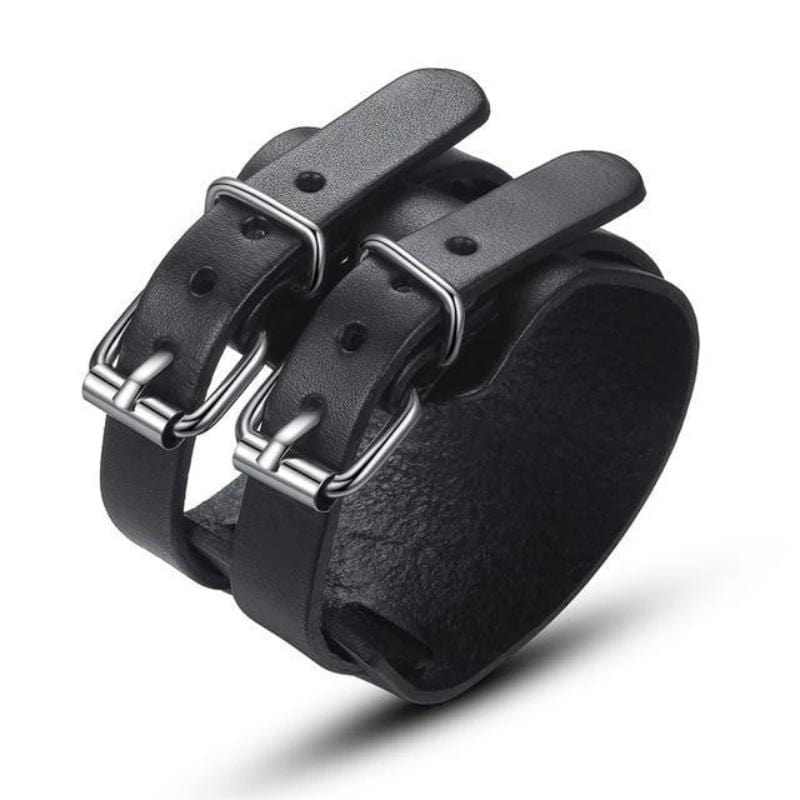 Vintage Wide Leather Bracelet bracelet by Unique Leather Bracelets