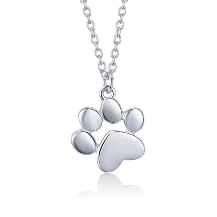 Classic Dog Paw Pendant Necklace Necklaces Unique Leather Bracelets Adjustable SILVER COLOR 