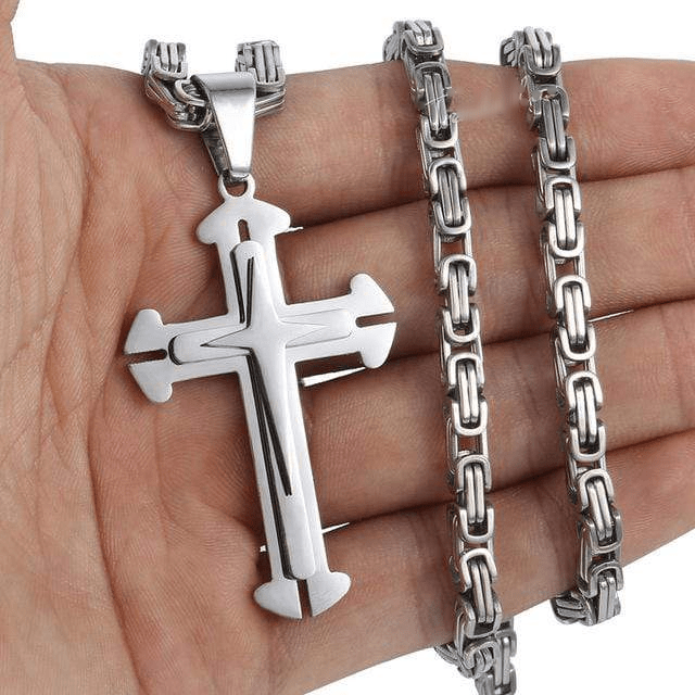 Cross Pendant Necklace bracelet by Unique Leather Bracelets