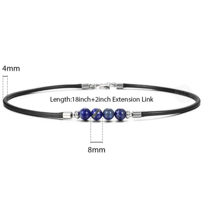 Mens Tigers Eye Leather Cord Choker Necklaces bracelet by Unique Leather Bracelets