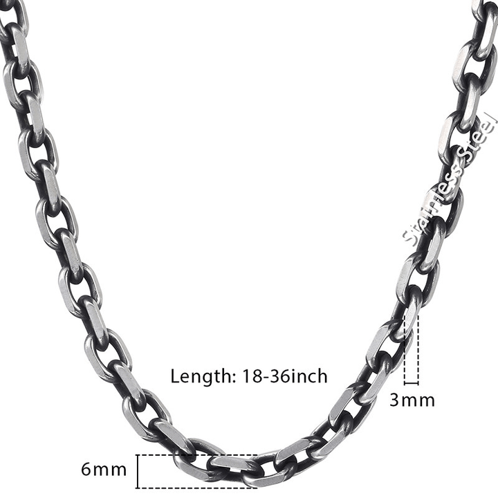Mens Wide Stainless Steel Cuban Link Chain Necklace bracelet by Unique Leather Bracelets