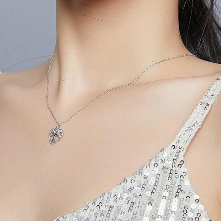 Womens Cubic Zirconia Tree of Life Necklace bracelet by Unique Leather Bracelets