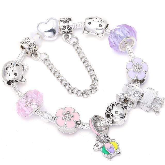 Baby & Child Colourful Charm Bracelet Charm Unique Leather Bracelets Silver/2 Baby/Toddler 