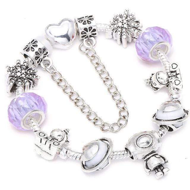 Baby & Child Colourful Charm Bracelet Charm Unique Leather Bracelets Silver/6 Baby/Toddler 