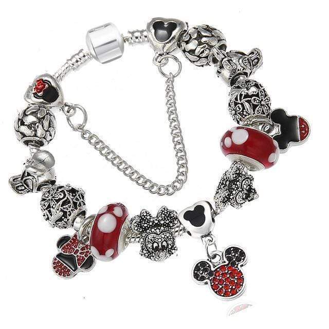 Kids Charm Bracelet Charm Unique Leather Bracelets Silver/A11 16cm 
