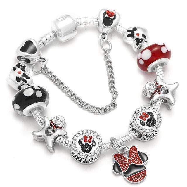 Kids Charm Bracelet Charm Unique Leather Bracelets Silver/A14 16cm 