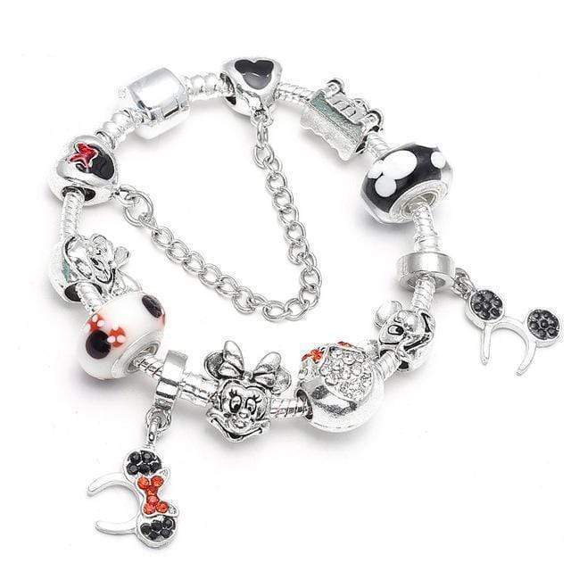 Kids Charm Bracelet Charm Unique Leather Bracelets Silver/A15 16cm 