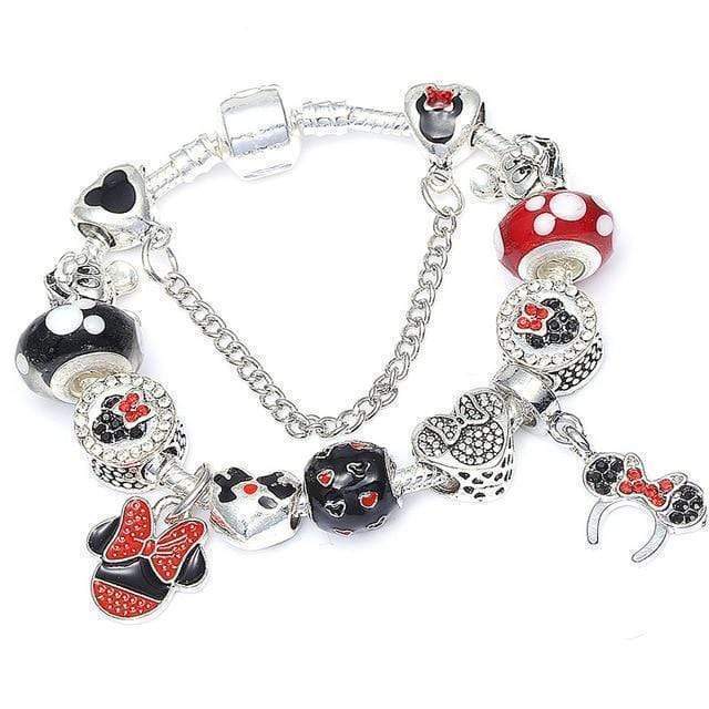 Kids Kitten Bracelet Charm Unique Leather Bracelets Silver/A23 16cm 