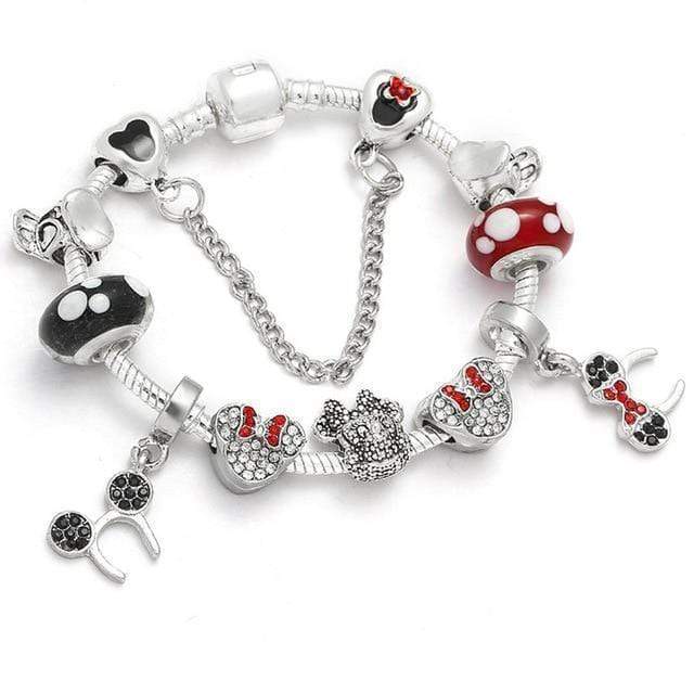 Kids Kitten Bracelet Charm Unique Leather Bracelets Silver/A24 17cm 