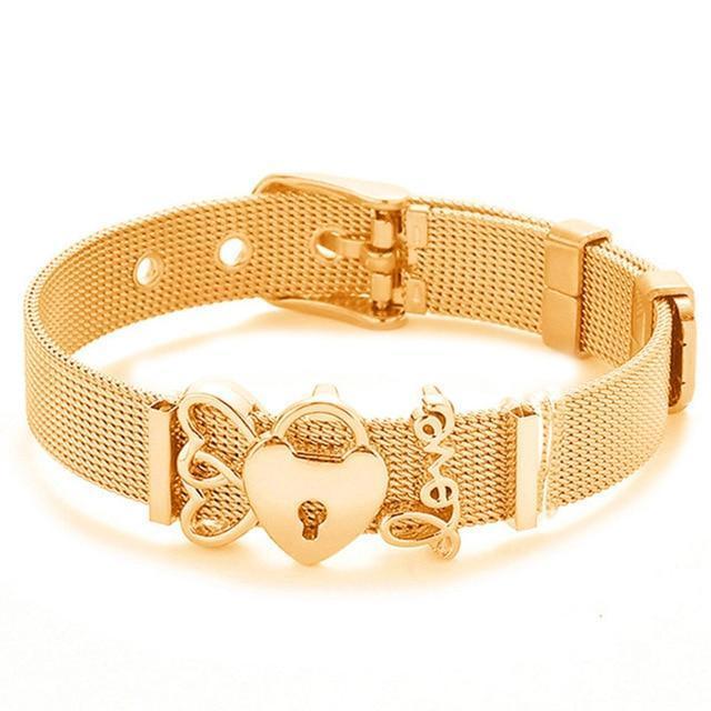 Reflex Bracelet Charm Unique Leather Bracelets Gold/5 Adjustable 