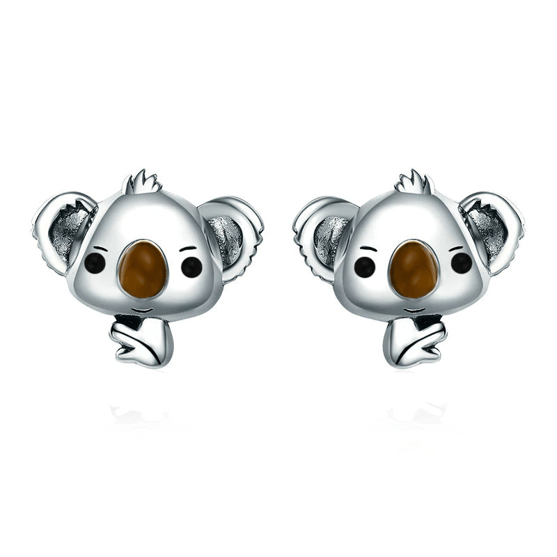 Adorable Koala Bear Earrings bracelet by Unique Leather Bracelets